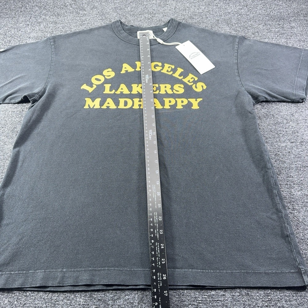 Madhappy x NBA Los Angeles Lakers Thick T Shirt Black Felt Letters NWT - Picture 3 of 13
